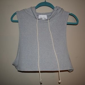 Sadie & Sage crop top workout hoodie - NWT
